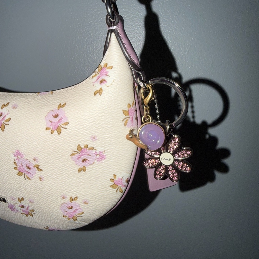 Coach Purple Snail Key Charm with Brass Clasp - Picture 4 of 5
